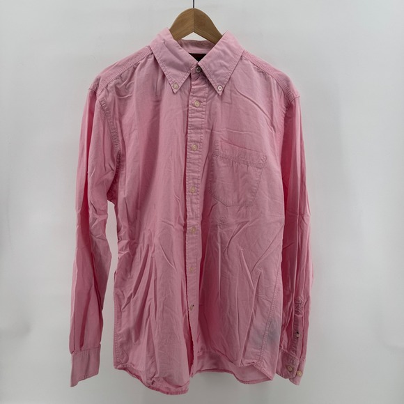 Tommy Hilfiger Pink Button Down Shirt Long Sleeve Classic Fit Mens Size M Cotton - Picture 5 of 11